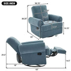 Fauteuil inclinable manuel pivotant Christopher Knight Home Dravok moderne en chenille avec dossier réglable
