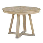 Ensemble de salle à manger extensible 5 pièces pour 4 personnes, table ronde avec rallonge et 4 chaises rembourrées