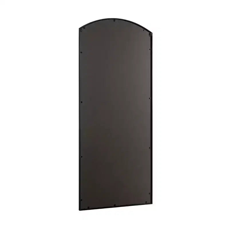 Miroir pleine longueur noir 67x28 pouces avec cadre en fer et micro-arche à angle droit (sans support)