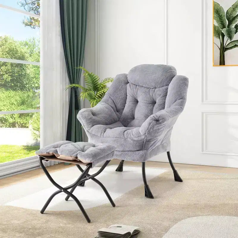 Fauteuil relax avec repose-pieds, Fauteuil de salon moderne, Fauteuil canapé de loisir, Fauteuil de lecture avec poche latérale pour salon, chambre, dortoir et bureau