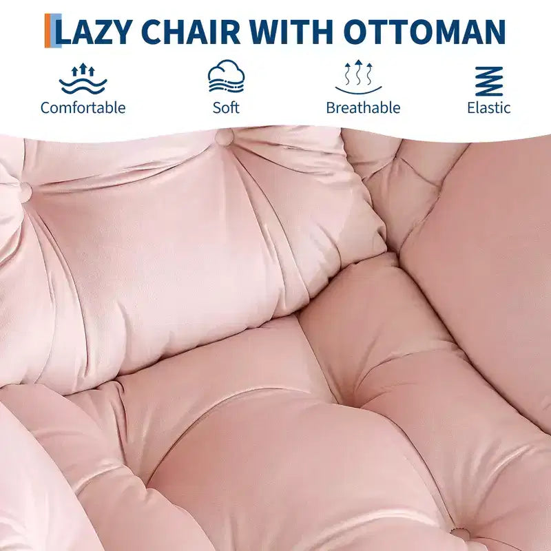 Fauteuil relax avec repose-pieds, Fauteuil de salon moderne, Fauteuil canapé de loisir, Fauteuil de lecture avec poche latérale pour salon, chambre, dortoir et bureau