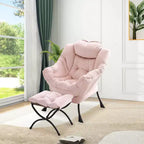 Fauteuil relax avec repose-pieds, Fauteuil de salon moderne, Fauteuil canapé de loisir, Fauteuil de lecture avec poche latérale pour salon, chambre, dortoir et bureau