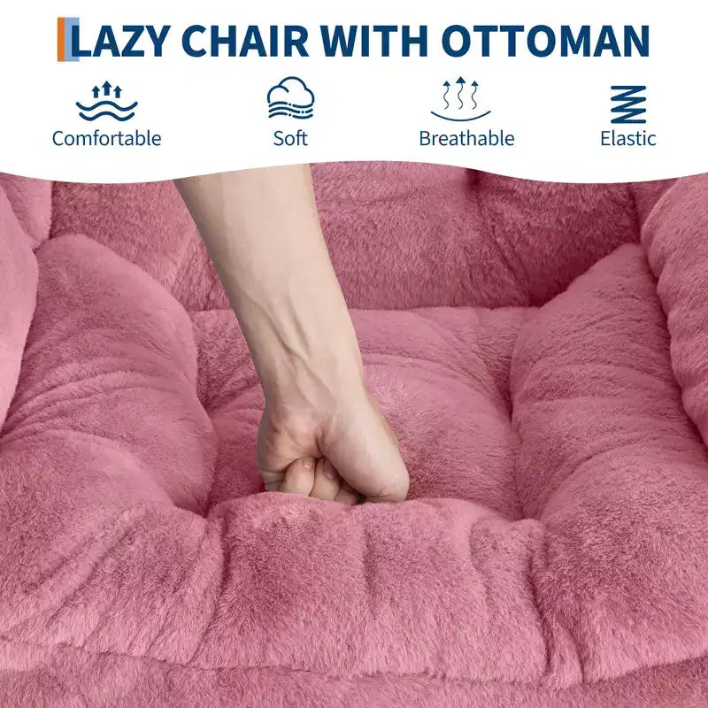 Fauteuil relax avec repose-pieds, Fauteuil de salon moderne, Fauteuil canapé de loisir, Fauteuil de lecture avec poche latérale pour salon, chambre, dortoir et bureau