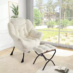 Fauteuil relax avec repose-pieds, Fauteuil de salon moderne, Fauteuil canapé de loisir, Fauteuil de lecture avec poche latérale pour salon, chambre, dortoir et bureau