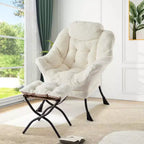 Fauteuil relax avec repose-pieds, Fauteuil de salon moderne, Fauteuil canapé de loisir, Fauteuil de lecture avec poche latérale pour salon, chambre, dortoir et bureau