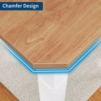 Grande table à manger industrielle de 198 cm pour 6 personnes avec pieds en métal robustes et coins chanfreinés pour salle à manger, cuisine et salon