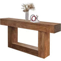 63 Inch Farmhouse Console Table for Entryway, Slim Wood Sofa Table Behind Couch with Storage, Rustic Hallway Furniture for Foyer, Entrance