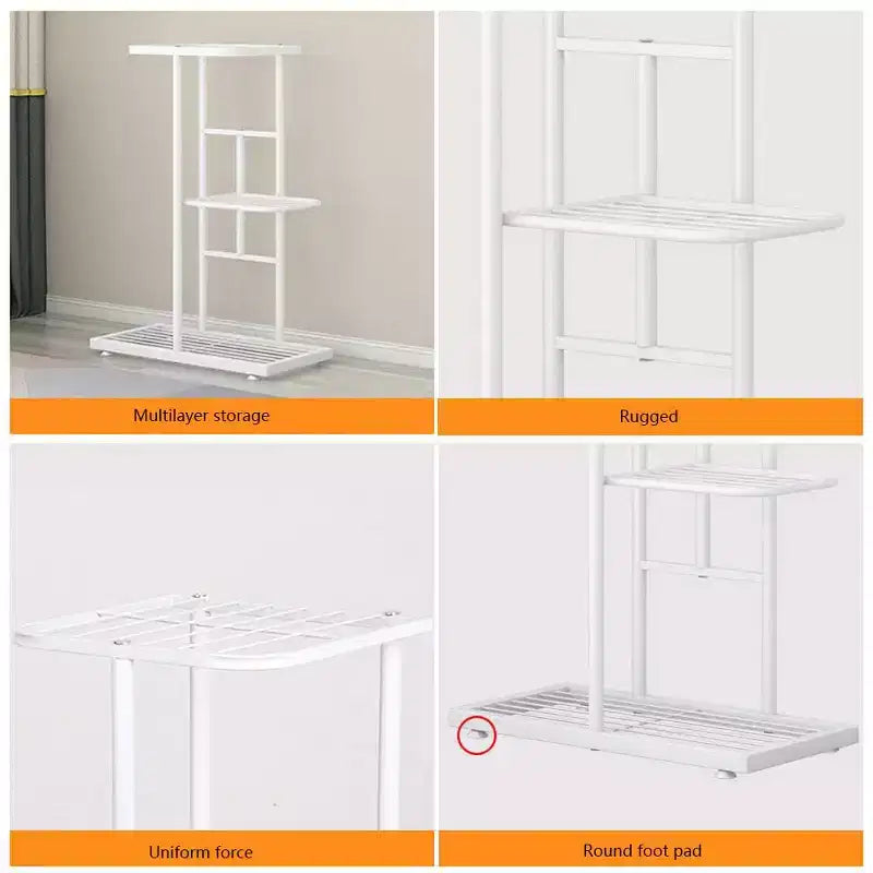 Support pour plantes à 8 niveaux, pour intérieur, étagère à plantes en métal pour patio, jardin, chambre à coucher, coin salon, balcon