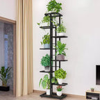 8 Tier Plant Stand Indoor, Tiered Plant Stand, Metal Plant Shelf for Patio Gardens Bedroom Corner Iiving Room Balcony