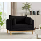Meridian Furniture, chaise en tissu texturé Langham Linen