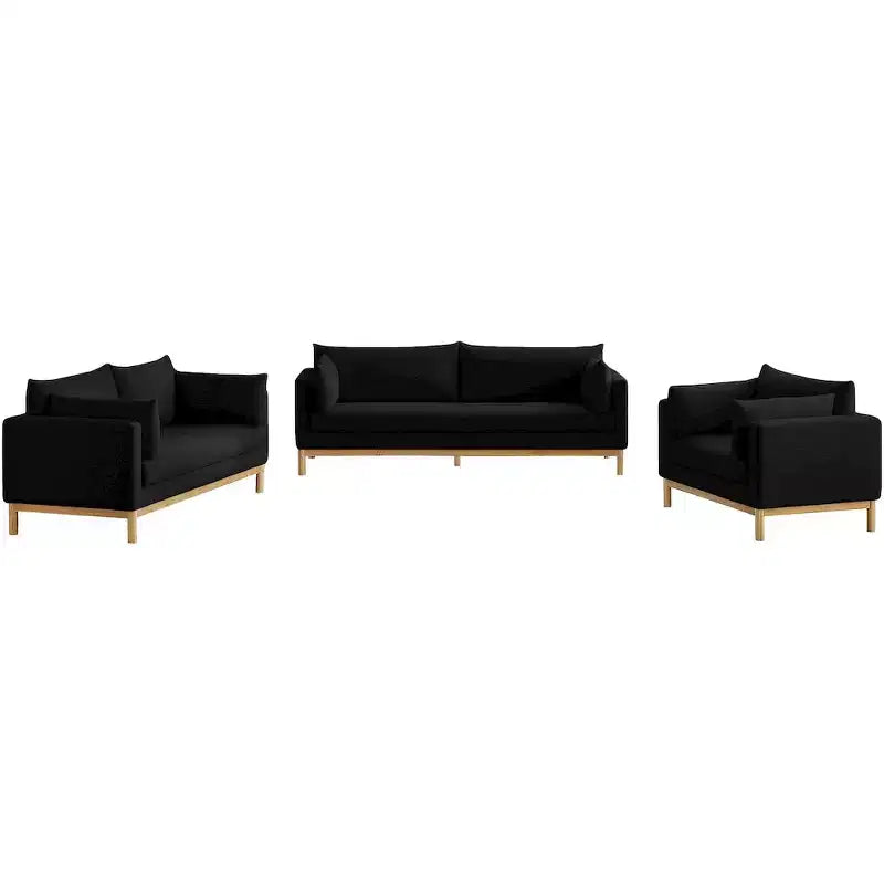 Meridian Furniture, chaise en tissu texturé Langham Linen