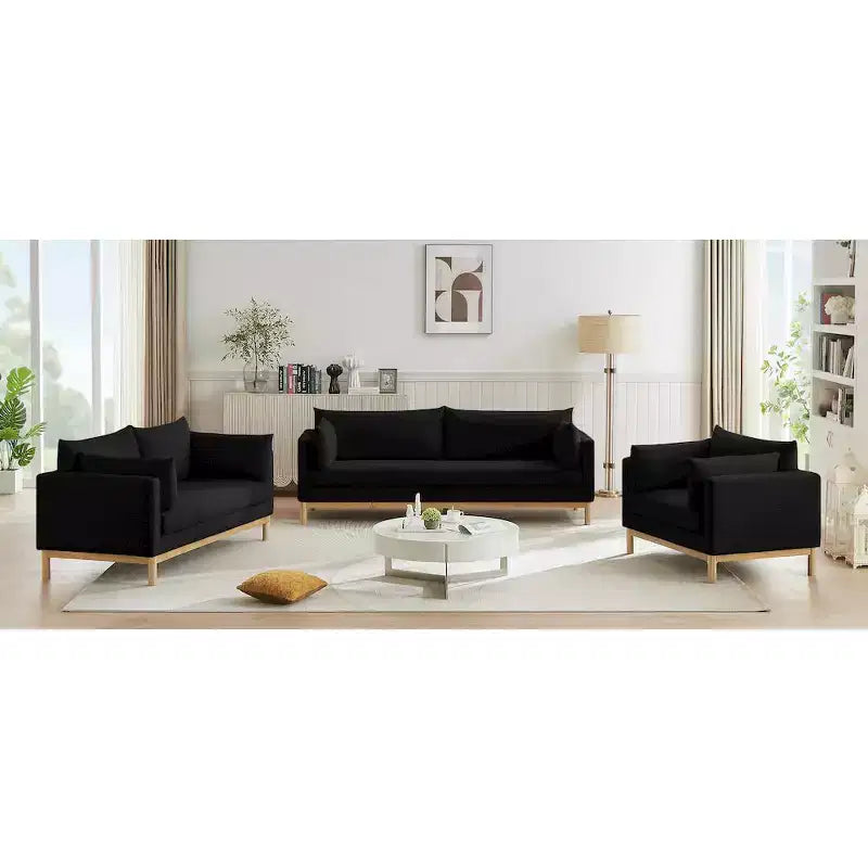 Meridian Furniture, chaise en tissu texturé Langham Linen