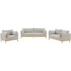 Meridian Furniture, chaise en tissu texturé Langham Linen