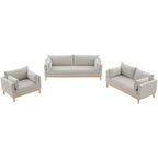 Meridian Furniture, chaise en tissu texturé Langham Linen