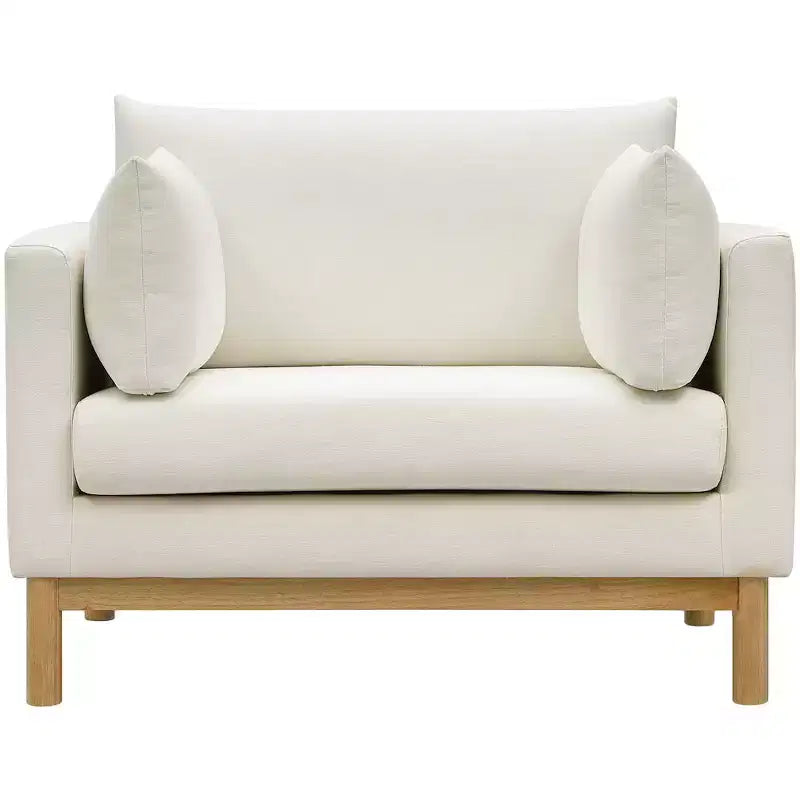 Meridian Furniture, chaise en tissu texturé Langham Linen