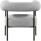 Meridian Furniture, fauteuil d'appoint Blake en tissu bouclette