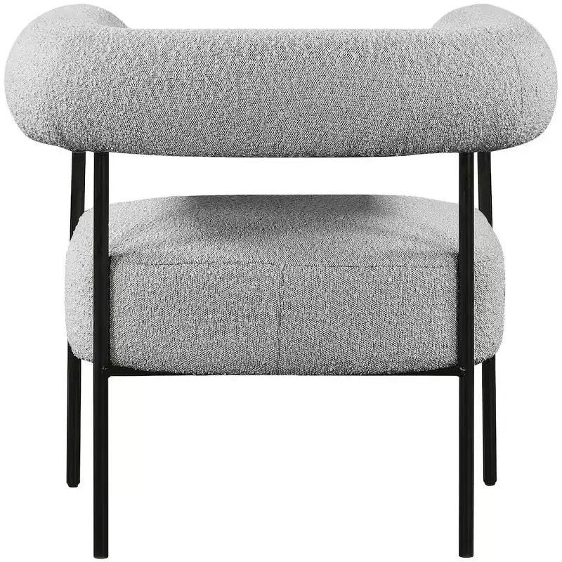 Meridian Furniture, fauteuil d'appoint Blake en tissu bouclette