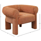 Meridian Furniture, fauteuil d'appoint en tissu polyester Stefano