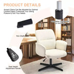 Chaise de Bureau Ergonomique Homy Casa avec Accoudoirs Rembourrés et Hauteur Réglable pour Petit Bureau à Domicile et Coiffeuse