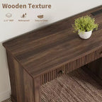 Garvee Fluted Home Office Desk Storage, Bureau de direction moderne 54 pouces avec station de charge, Bureau d'ordinateur en bois avec tiroirs classeurs pour l'étude