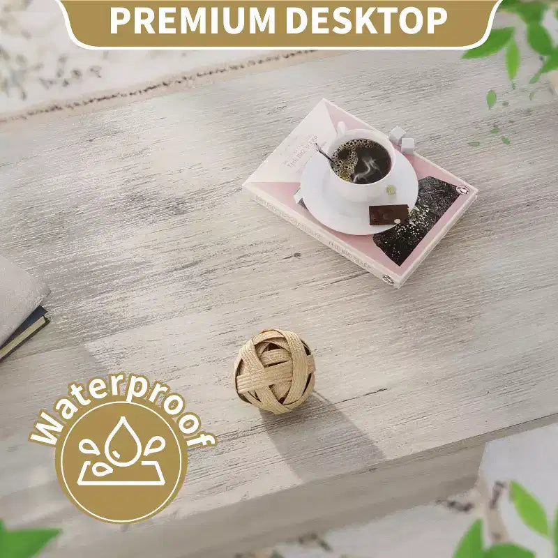 MUUEGM Table basse de ferme, table en bois rustique de 35,5 avec cadre robuste et plateau étanche pour salon