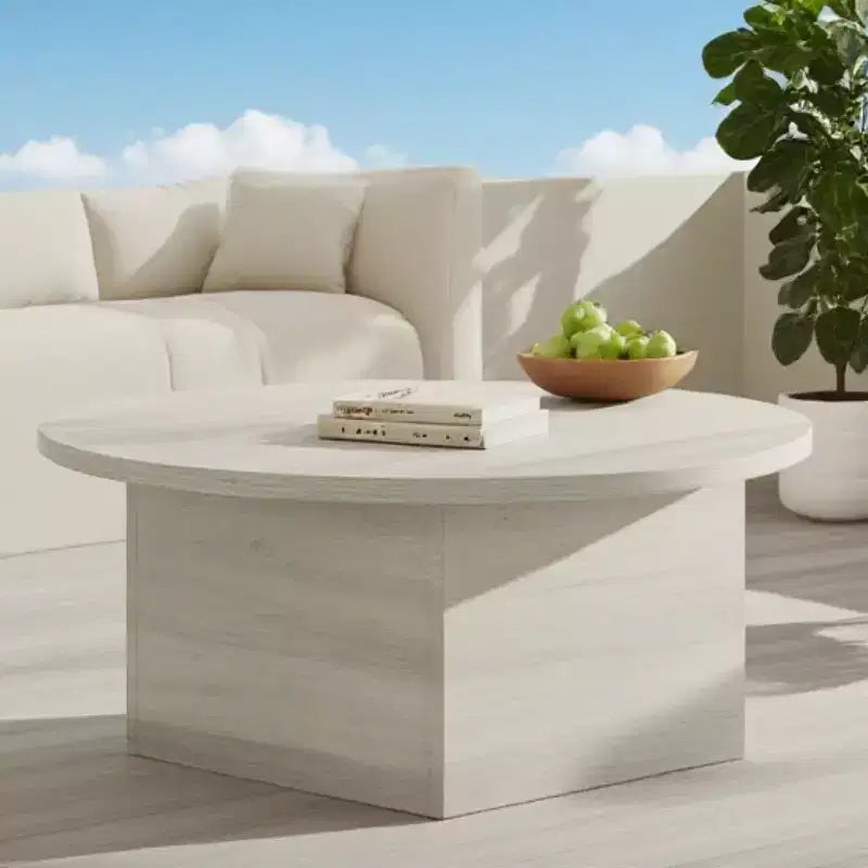 MUUEGM Table basse de ferme, table en bois rustique de 35,5 avec cadre robuste et plateau étanche pour salon
