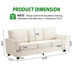 Canapé GustoWave 82 pour salon, canapé moderne confortable avec coussin d'assise de fermeté moyenne, housse amovible, canapés en tissu chenille