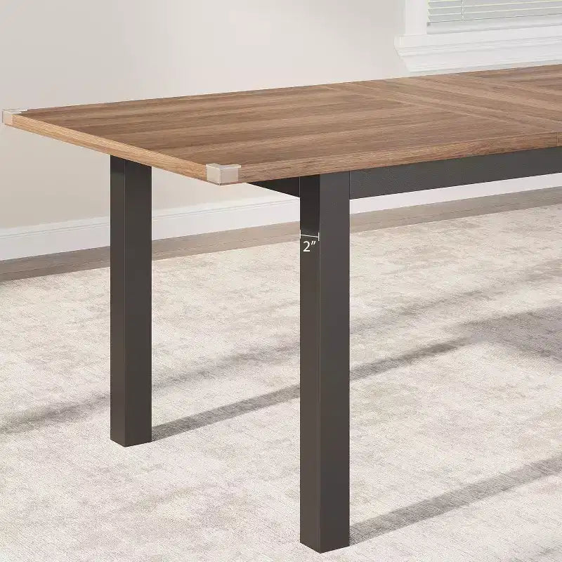 Ensemble de table à manger extensible pour 48 personnes avec bancs et tabourets, grande table de cuisine et de salle à manger en bois de 63 pouces
