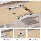 Ensemble de table à manger extensible pour 48 personnes avec bancs et tabourets, grande table de cuisine et de salle à manger en bois de 63 pouces