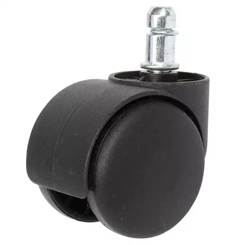 Tabouret de bar roulant en similicuir PU noir réglable en hauteur, chaise de travail pour salon