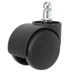 Tabouret de bar roulant en similicuir PU noir réglable en hauteur, chaise de travail pour salon