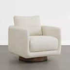Fauteuil d'appoint pivotant moderne Spruce&Spring avec coussin de dossier amovible