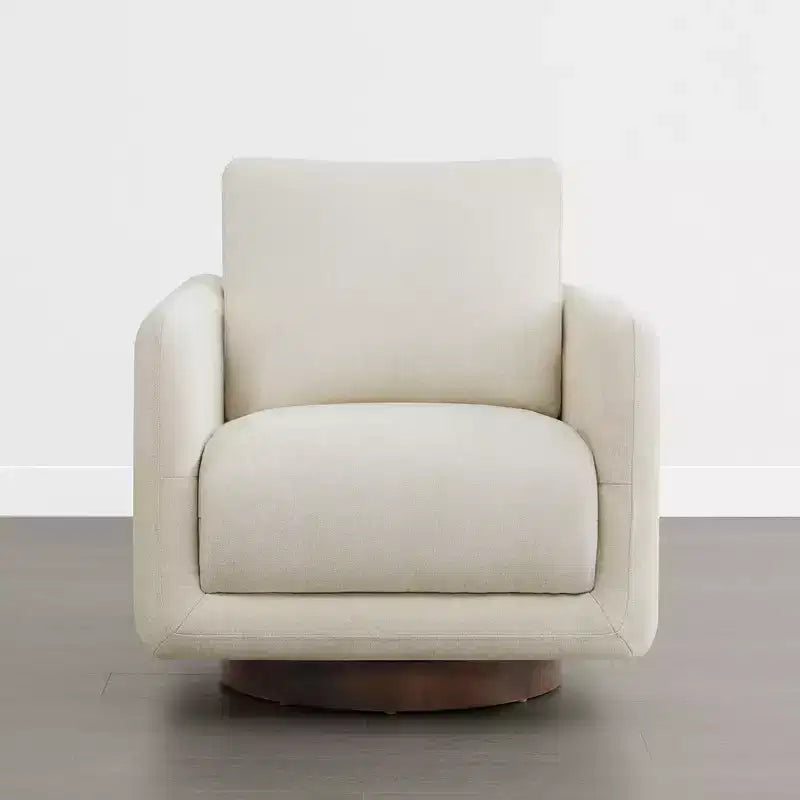 Fauteuil d'appoint pivotant moderne Spruce&Spring avec coussin de dossier amovible