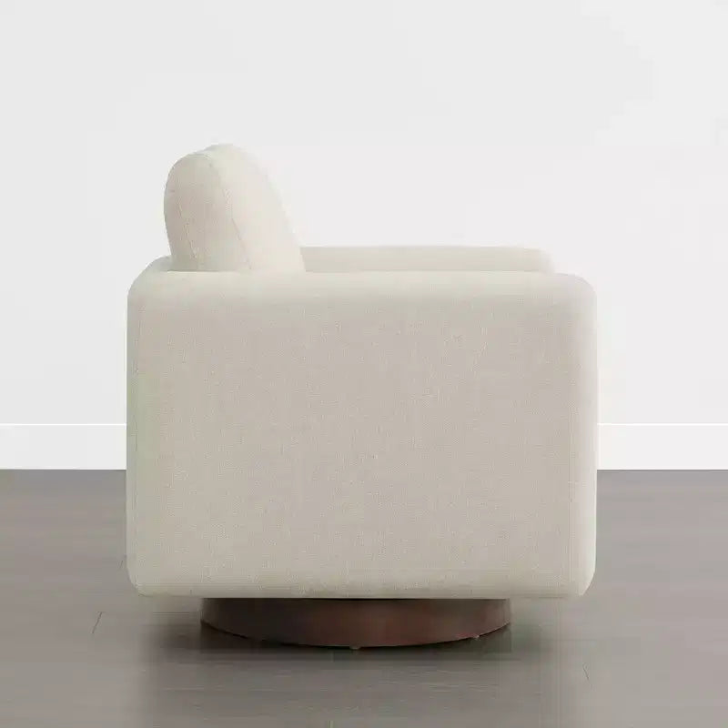 Fauteuil d'appoint pivotant moderne Spruce&Spring avec coussin de dossier amovible