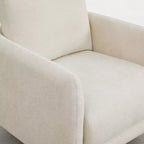 Fauteuil d'appoint pivotant moderne Spruce&Spring avec coussin de dossier amovible