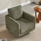 Fauteuil d'appoint pivotant moderne Spruce&Spring avec coussin de dossier amovible