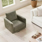 Fauteuil d'appoint pivotant moderne Spruce&Spring avec coussin de dossier amovible