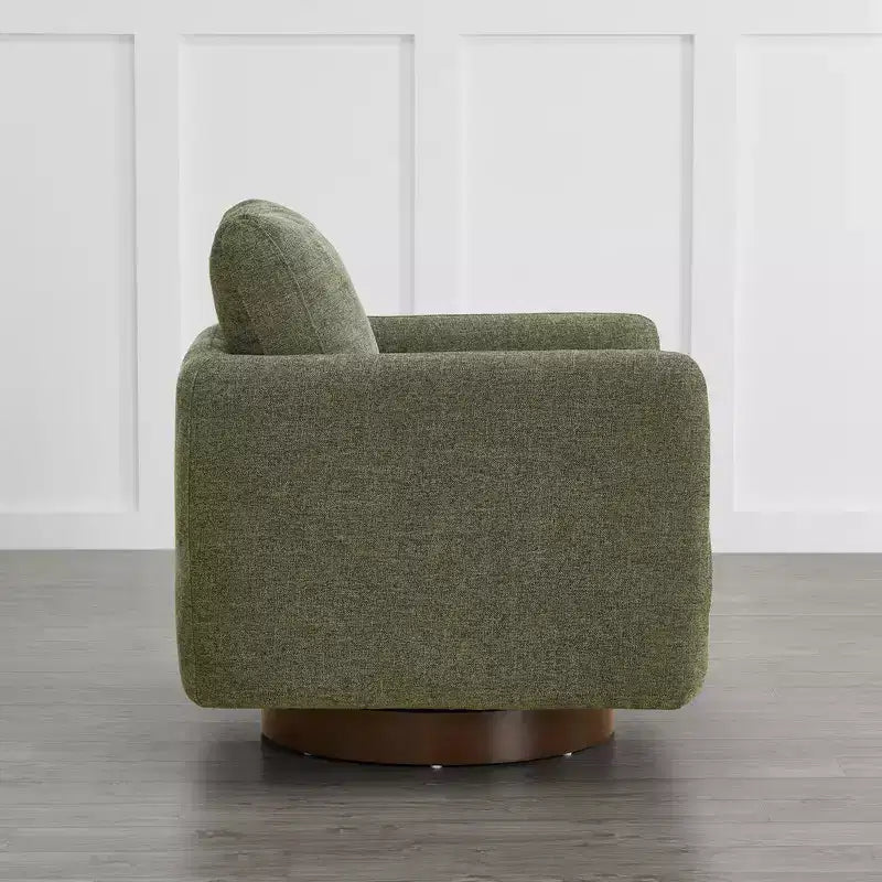 Fauteuil d'appoint pivotant moderne Spruce&Spring avec coussin de dossier amovible