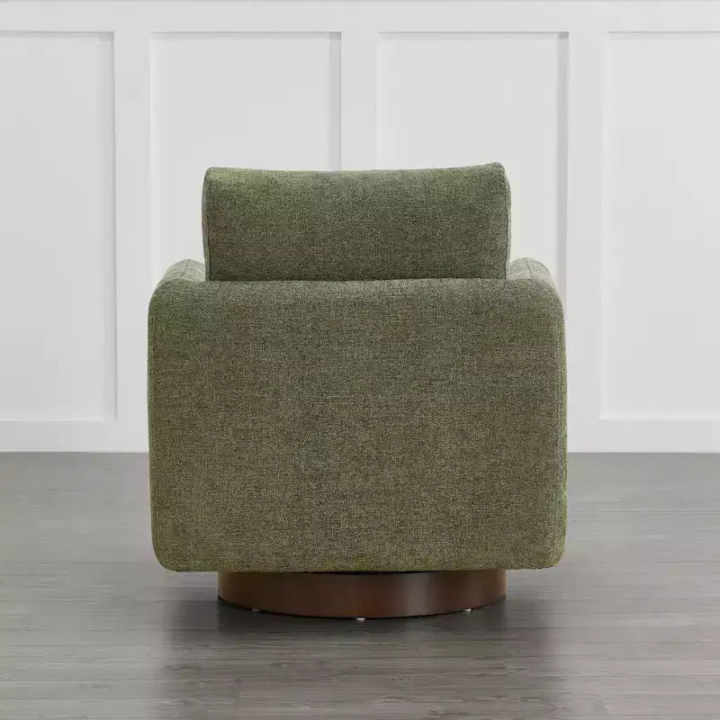 Fauteuil d'appoint pivotant moderne Spruce&Spring avec coussin de dossier amovible