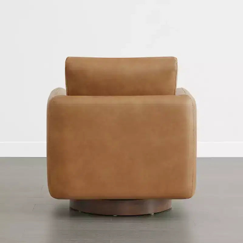 Fauteuil d'appoint pivotant moderne Spruce&Spring avec coussin de dossier amovible