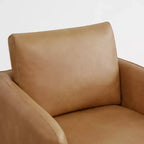 Fauteuil d'appoint pivotant moderne Spruce&Spring avec coussin de dossier amovible