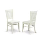 Chaises de salle à manger en bois HomeStock, lot de 2 - Siège en bois et dossier à lattes