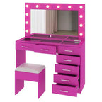 Ensemble coiffeuse rose