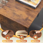 DEXYLLO Caisson de bureau roulant à 3 tiroirs avec serrure, meuble de rangement en bois sous le bureau pour la maison ou le bureau, convient aux documents de format Lettre/Légal/A4