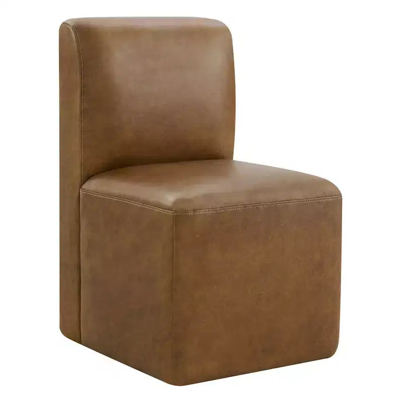 Chaises de salle à manger roulantes rembourrées Spruce&Spring avec roulettes, lot de 2