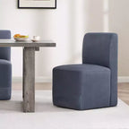 Chaises de salle à manger roulantes rembourrées Spruce&Spring avec roulettes, lot de 2
