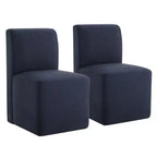 Chaises de salle à manger roulantes rembourrées Spruce&Spring avec roulettes, lot de 2