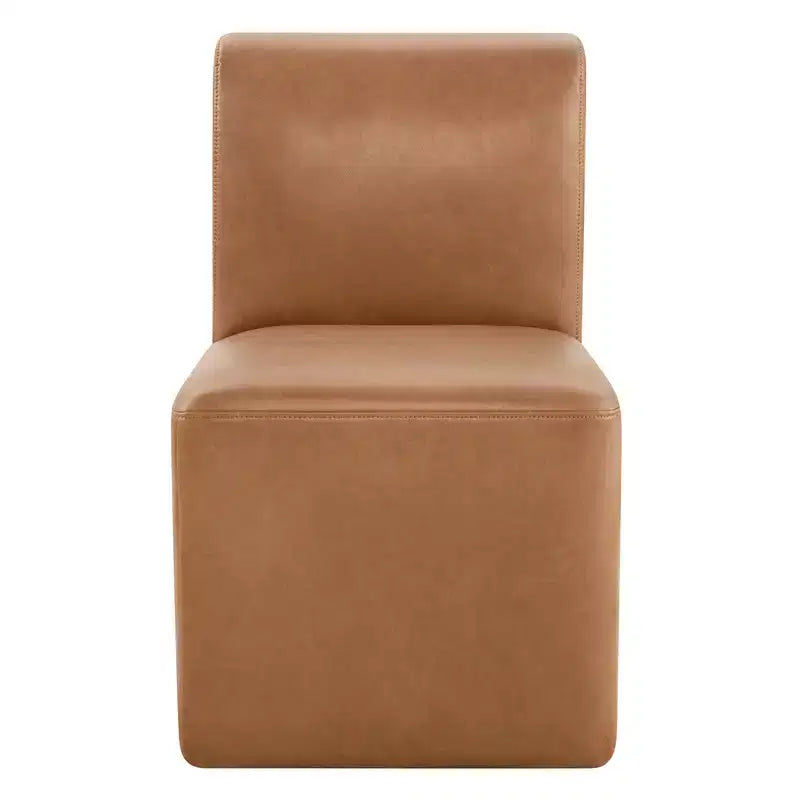 Chaises de salle à manger roulantes rembourrées Spruce&Spring avec roulettes, lot de 2