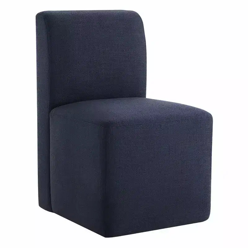 Chaises de salle à manger roulantes rembourrées Spruce&Spring avec roulettes, lot de 2