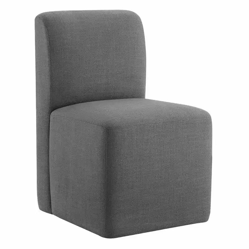 Chaises de salle à manger roulantes rembourrées Spruce&Spring avec roulettes, lot de 2